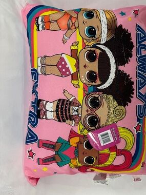 L.O.L. Surprise Always Extra Pillow 19x26 Boogie Babe Splits Pink Baby NWT